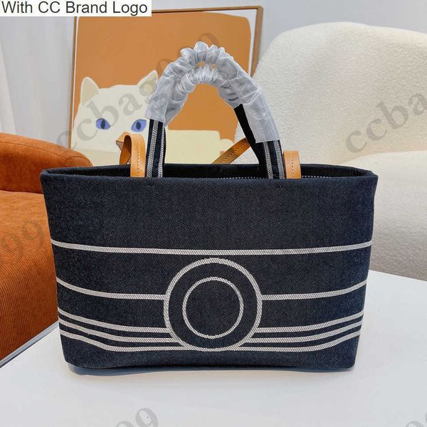 

cc brand totes designer denim embroidery shopping totes bags leather crossbody strap classic quilted french outdoor large capacity handbags