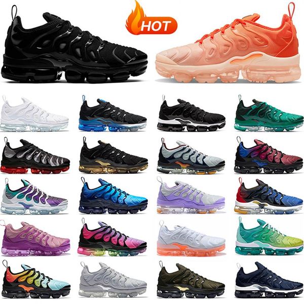 

tn plus men women running shoes yolk orange triple white black mens trainers sports sneakers2814