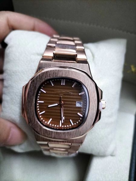 

luxury watches 3k 40mm 3k pp5711 8.3mm superclone pp watch commodity three-needle 24 hours steel band xr55, Slivery;brown