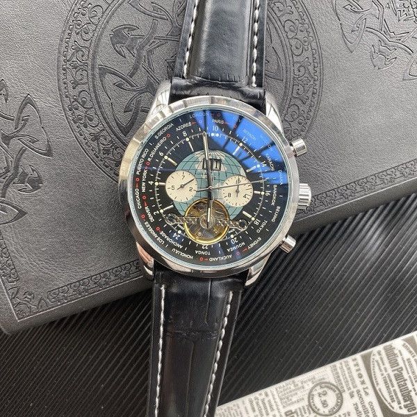 

2023 new mens watches leiseure mens stainless steel automatic mechanical wristwatches 1884 luxury brand fashion genuine leather strap for me, Slivery;brown