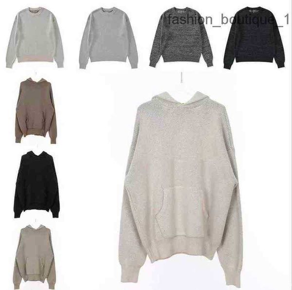 

designer men long sleeve ess hoodie sweatshirts ess hoodies women hoody knitted knit sweaters pullover crewneck hooded mens9hfsd, Black