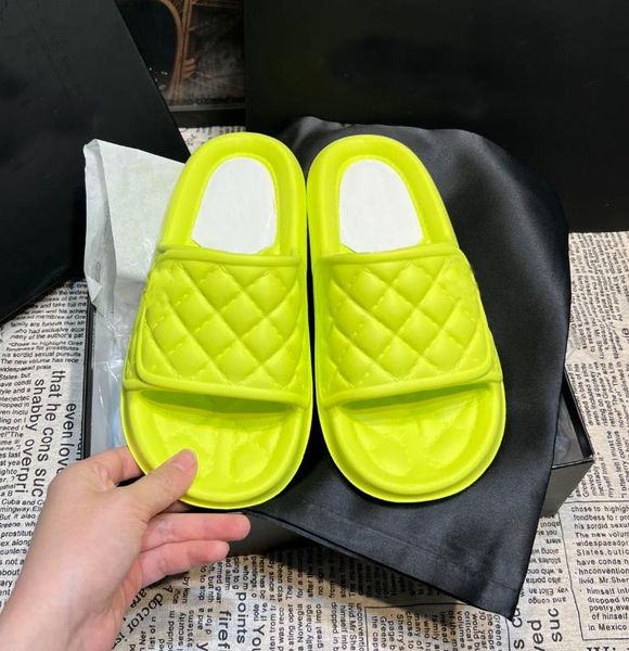 

slipper slides designer rhombus slippers fashion women flat comfort flip flops luxury summer sandals beach sandal checkered, Black