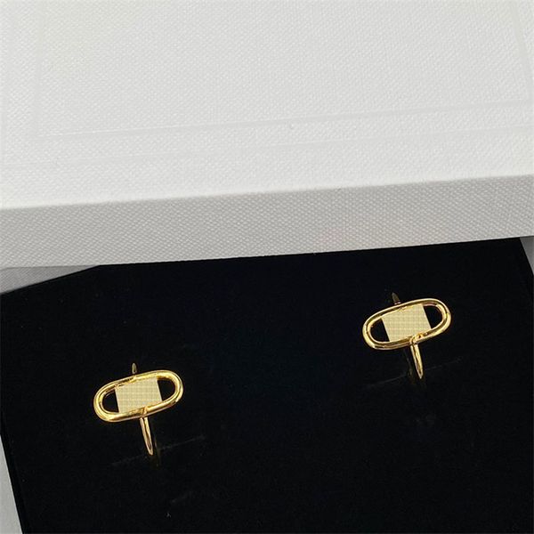

elliptic hollow ornament women earrings large arc charm for female classic golden simple jewelry