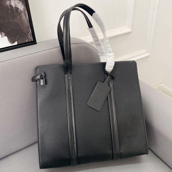 

designer totes men briefcase large capacity black minimalism travel handbag computer purse