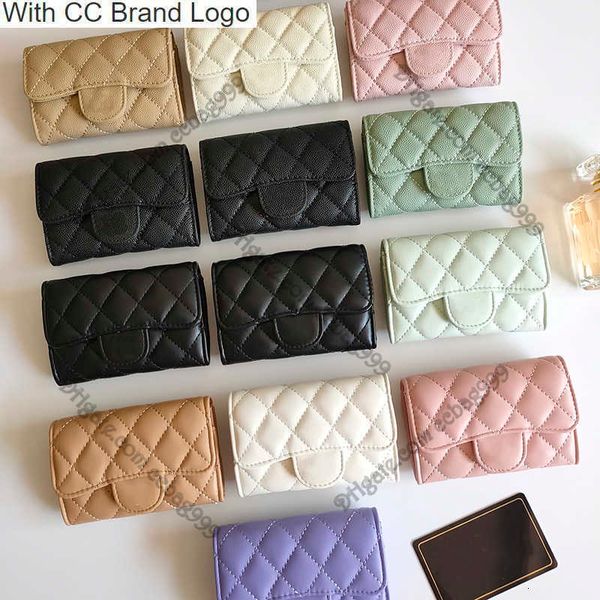 

cc brand wallets classic mini flap women coin purse quilted diamond caviar calfskin lambskin card holder luxury designer womens wallet silve, Red;black