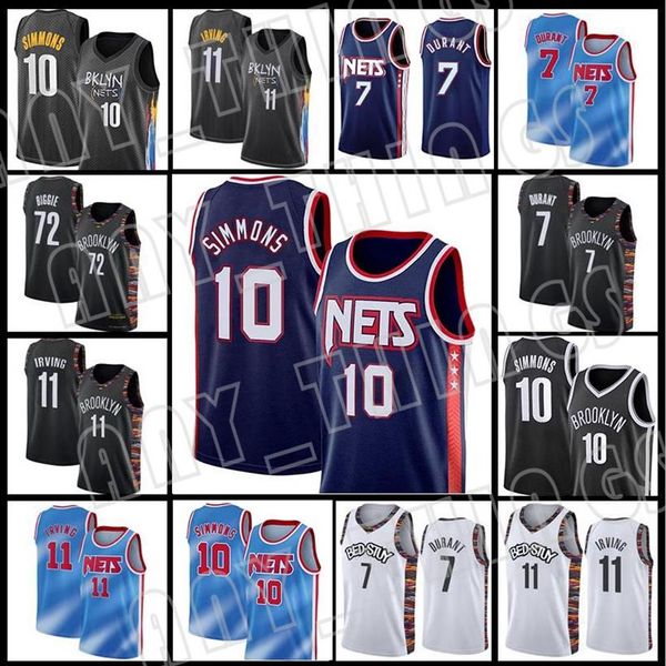 

ben 10 simmons kevin 7 durant brooklyn''nets''2022 basketball jerseys black 11 irving 72 biggie kyrie james 13266c, Black;red