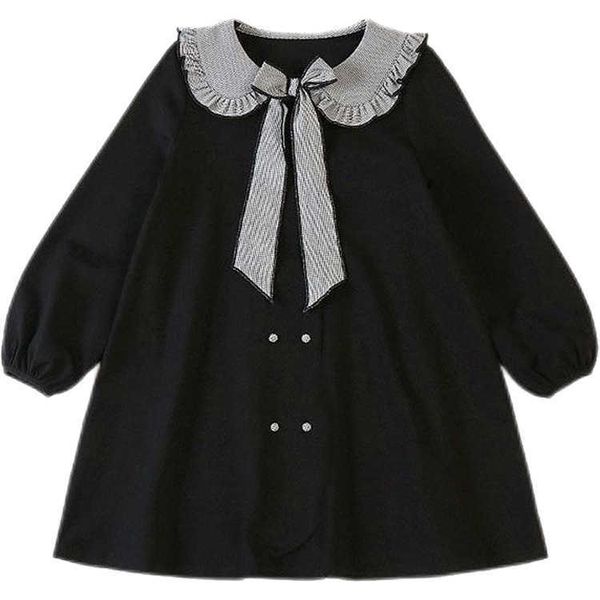 

girls' 1ess spring and autumn new 2023 chil1en's westernized princess 1ess girls korean version of large chil1en's 1ess chil1, Blue