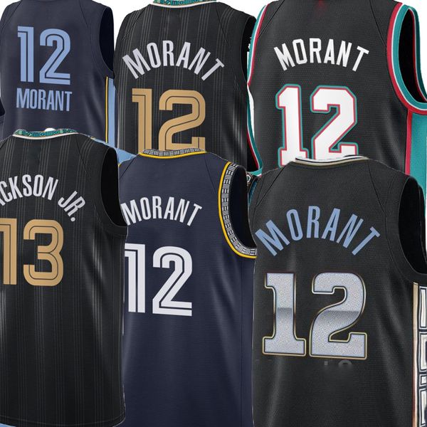 

men basketball jersey ja morant jaren jackson jr. desmond bane steven adams brandon clarke ziaire williams dillon brooks santi aldama tyus j, Black;red