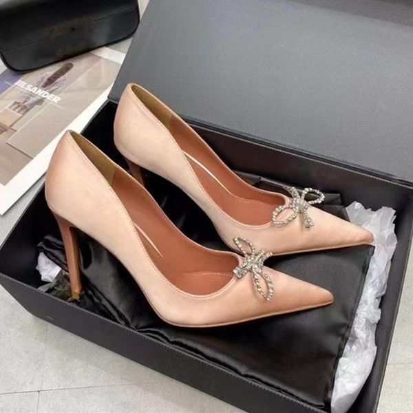 

amin amuaddi new shoes for women genuine leather super high thin heels spring autumn luxury designer female shoes 8.5cm pumps size 35--41, Black