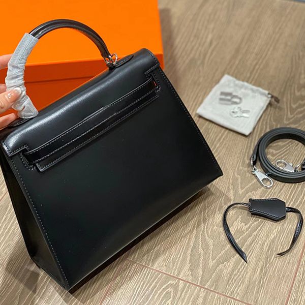 

designer bag kellies handbag cross body bag gold buckle calfskin handbag imitation brand trend classic fashion genuine leather women purse m