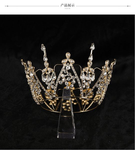 

wedding hair jewelry crown european and american luxury headband 230225, Slivery;golden