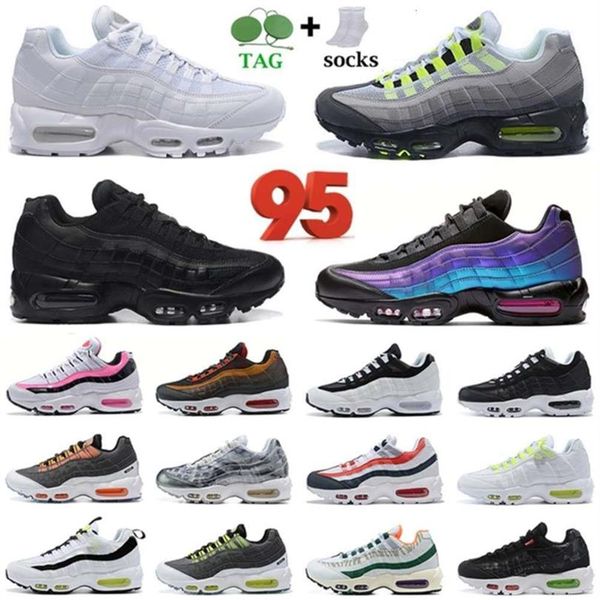 

95 men women running shoes big size us 12 neon 95s triple black yin yang white orange pink kim jones era navy blue laser fuchsia s249u