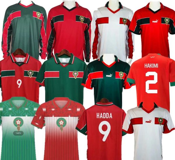 

2022 morocco soccer jerseys hakimi mazraoui amrabat aguerd ziyech boufal saiss player version 22 23 football shirts t 1994 1998 hadda unifor, Black;yellow