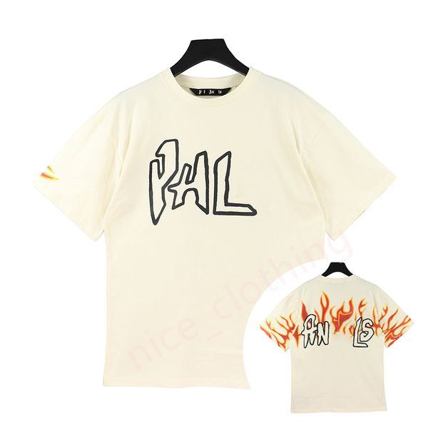 

mens designer pa t-shirt luxury brand t shirts print letter palms tees womens angles short sleeve casual crew neck clothing clothes s-xl cc, White;black