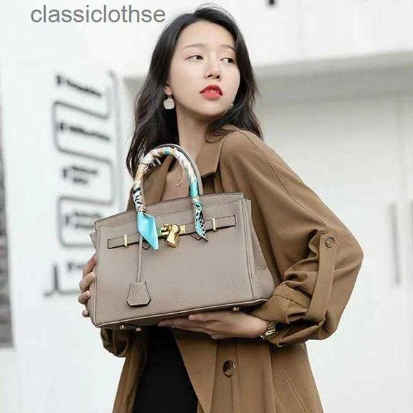 

original edition 7a h home designer birki bags for women leather lychee grain large capacity bag women's new fv6hy