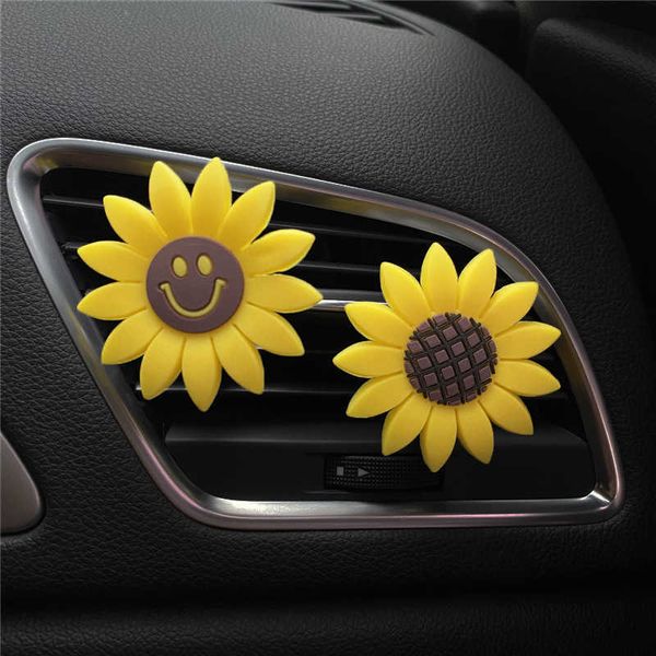 

interior decorations fashion multiflora sunflower car outlet fragrant perfume clip air freshener diffuser r230228