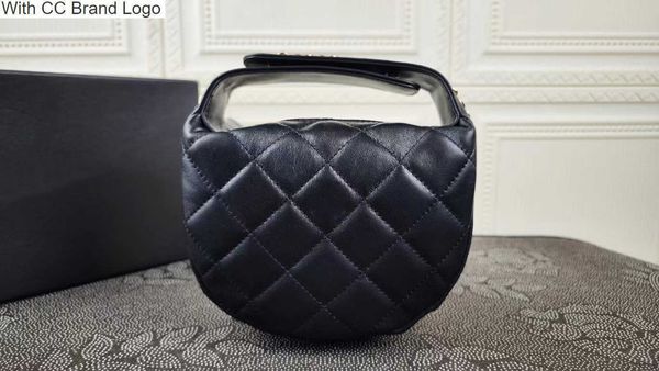 

luxury cc shoulder bags 23s women bag classic mini moon ss clutch bag lambskin leather black and white dinner outside lipstick make up the g