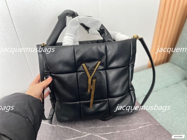 

puffer tote bag luxury designer leather shopping totes bags shopper large capacity canvas shoulder cross body handbag size 30-30cm