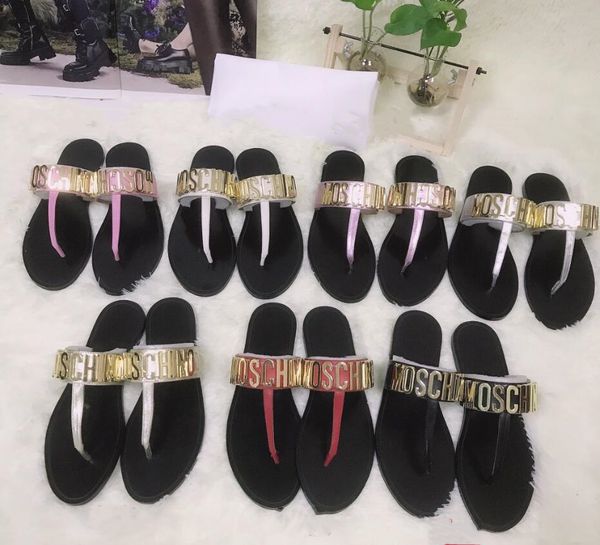 

2022 designer slippers classic sandals genuine leather fashion shoes ladies slipper beach flat heel flip flops with dustbag size 35-44, Black