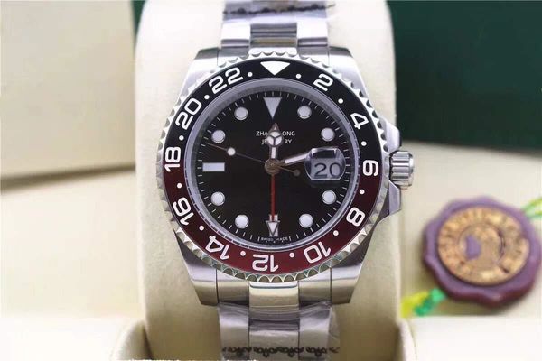 

classic fashion men's watches automatic mechanical wristwatch full stainless steel strap 2813 movement mens wristwatches sports designe, Slivery;golden