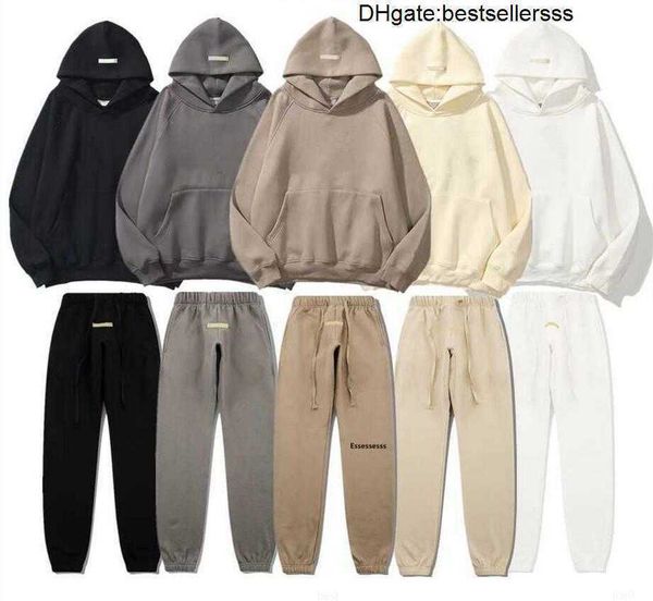 

2022 designer men women knitting essentia sweater hoodie spring oversize autumn fear ess silicon skateboard high god hoody hooded ovpx, Black