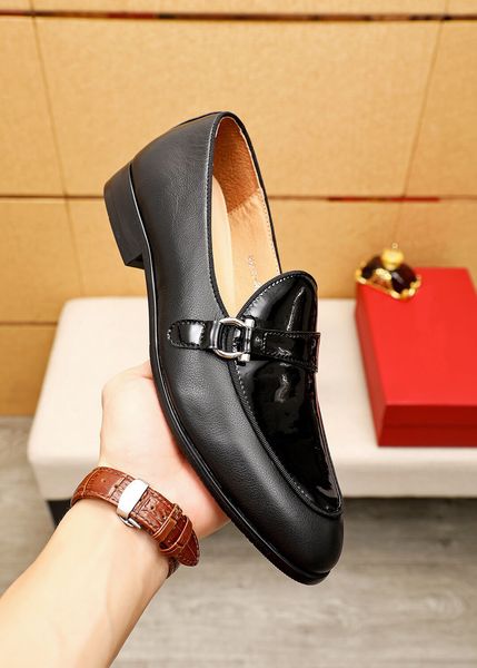 

2023 men genuine leather high wedding work dress shoes fashion brand designer casual flats business oxfords size 38-45, Black