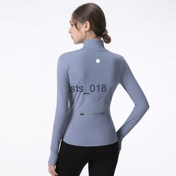 

yoga outfit ll women yoga jacket long sleeves outfit solid color back zipper gym jackets shaping waist tight fitness jogger outfit sportswea