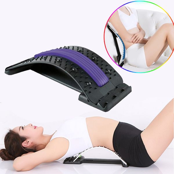 

back massager magnetotherapy multi-level adjustable back massager stretcher waist neck fitness lumbar cervical spine support pain relief 230