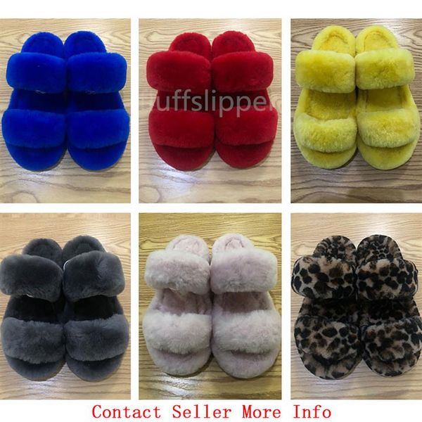 

ladies new fluffy slippers pantoufles hausschuhe oh yeah casual flat hairy flip flops fluffslipper 04260y, Black