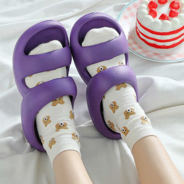 

slippers slippers slippers home slippers thick soled non slip eva shoes simple and durable mens slippers mens shoes bathroom slippersj230221, Black