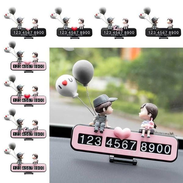 

decorations balloon women couples action figures ornaments car interior decoration temporary parking number plate auto accessoires r230228