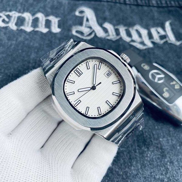 

luxury watches 40mm pp5711 8.3mm superclone pp watch precision steel 316 fully automatic mechanical feili luminous waterproof belt buckle, Slivery;brown