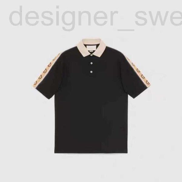 

men's polos designer the correct version of the tested tide brand polo shirt men's summer business casual short sleeve reflective, White;black