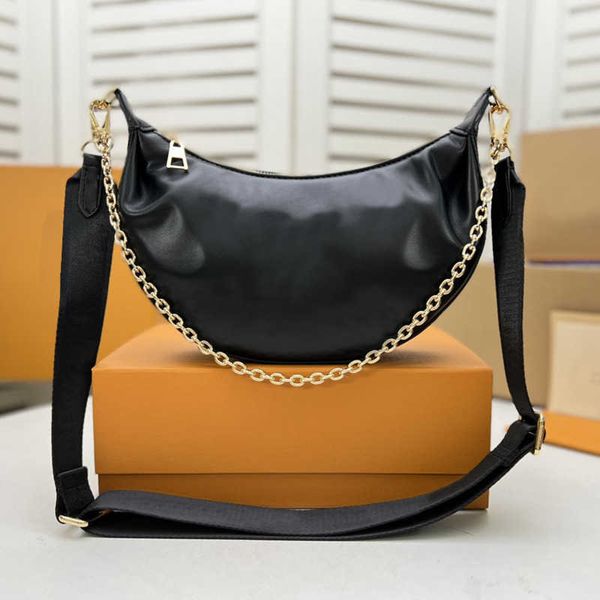 

7a bags half moon women purse cowhide handbags both shoulder straps are removable dinner bag