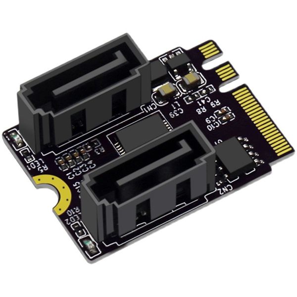 

cables m.2 (ae key) to 2 ports sata extended card m2 to sata3.0 expansion key a e wifi m.2 to sata 3.0 hard disk adapter add on cards
