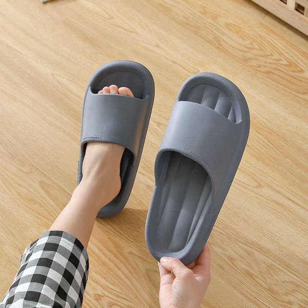 

slippers slippers women's summer simple home slip-proof wear-resistant slippers male couple shoes women slippers house slippersj230221, Black