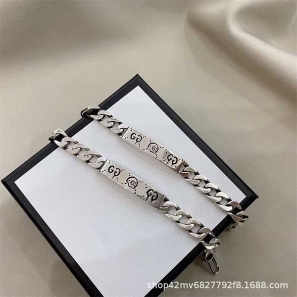 

80% off designer jewelry bracelet necklace ring skull elf couple bracelet hip hop punk men's women's card, Black