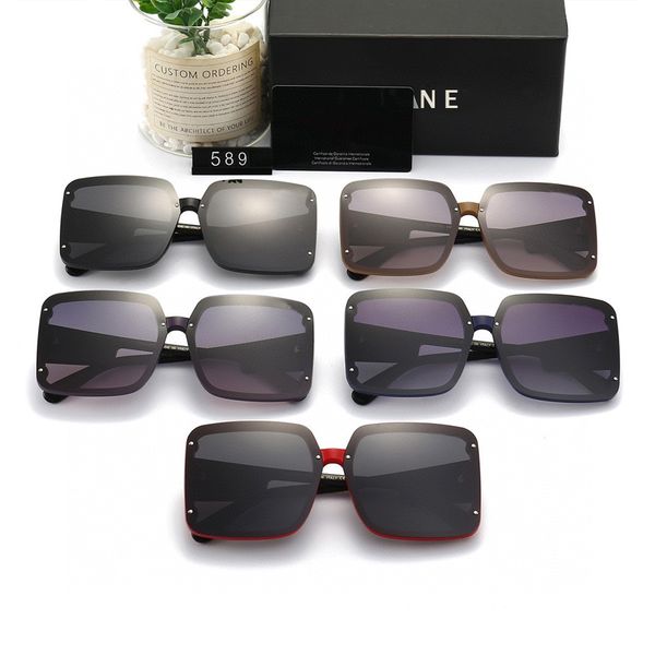 

fashion designer sunglasses classic eyeglasses goggle outdoor beach sun glasses for man woman with box 589, White;black