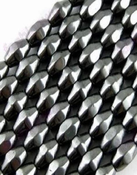 

mic 500 pcs black magnetic hematite faceted rhombus seed rice beads loose beads jewelry diy sell9600476