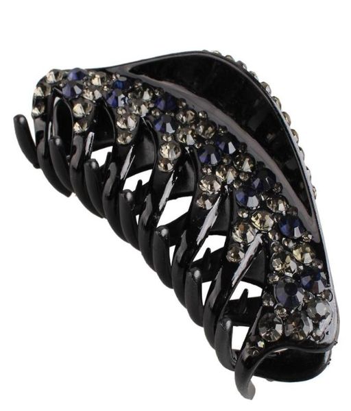 

colorful rhinestone big hair claw women shny crystal hairclips clamping headwear crysral hairpins accessories grip clips barrett2452106, Golden;silver