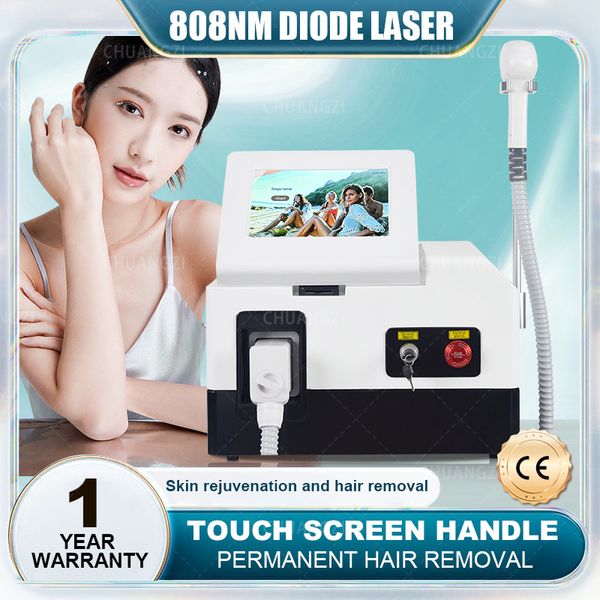 

808nm diode laser hair removal machine 2000w high power 3 wavelength 755 808 1064 ing point painless beauty machine, Black