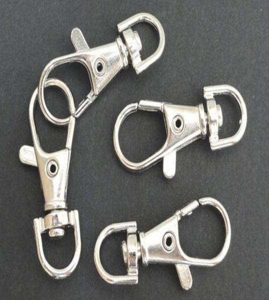 

ship 100pcs silver plated lobster claw key clasps for jewelry making necklace 32x13mm6020973, Slivery;golden