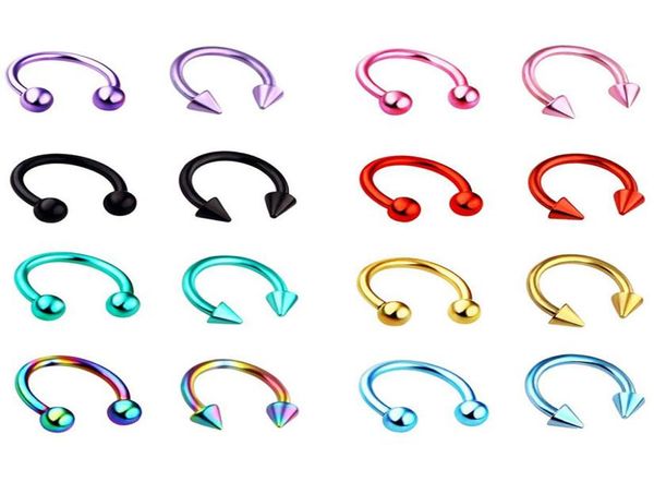 

16g horseshoe ring piercing surgical steel 316l titanium septum ear nose lip tragus body jewelry8489343, Silver