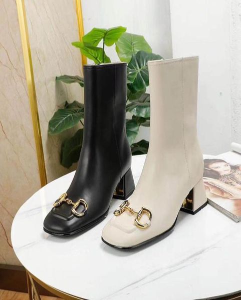 

2021 style ladies platform shoes fashion short boots martin leather comfortable high size 35419155205, Black