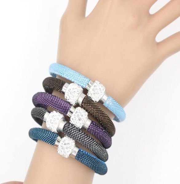 

brand new fabric rope bracelet crystal bead bracelet fashion magnetic clasp bracelet wristband jewelry3597955, Black