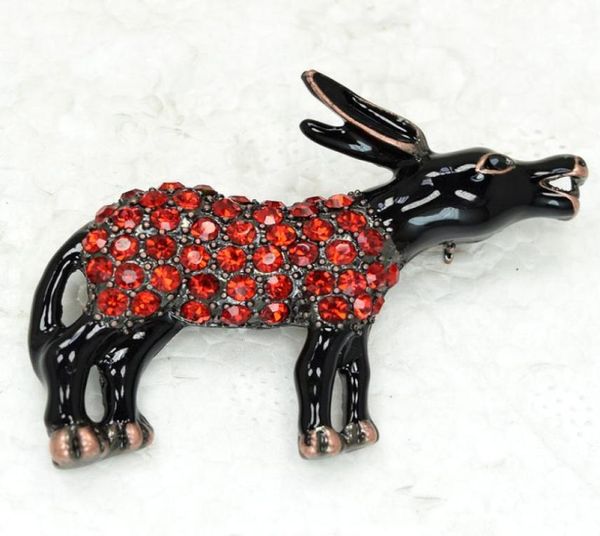 

whole fashion brooch rhinestone enamel donkey pin brooches jewelry gift c1017385683518, Gray