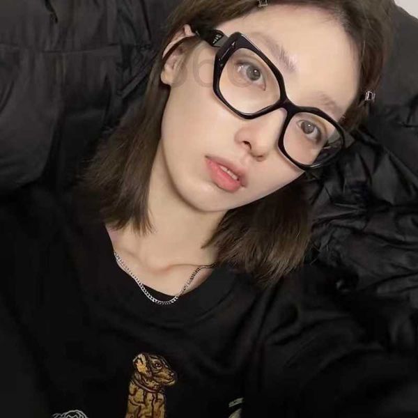 

fashion sunglasses frames designer black frame, plain face, personalized cat's eye glasses, women's trend, high-end, large anti bl
