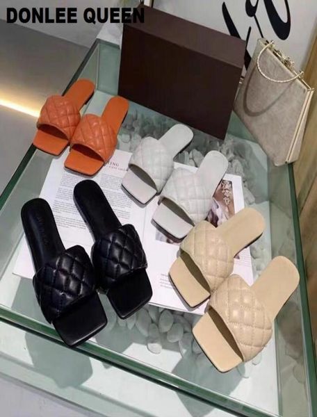 

flat square toe slippers women 2020 summer slides casual beach shoes women flip flops embroider slipper sandals zapatos de mujer x4610937, Black