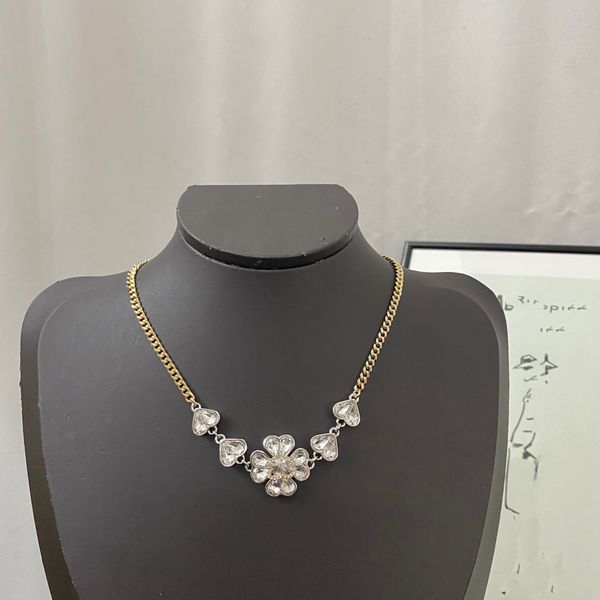 

20style women ccity choker luxury designer necklace pendant chain crystal brass c-letter necklaces statement jewelry accessories 36, Silver