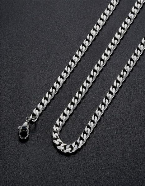 

whole 6mm stainless steel nk figaro chain necklace length 40cm50cm55cm60cm70cm fashion trendy men039s jewelry rock hip 3518425, Silver